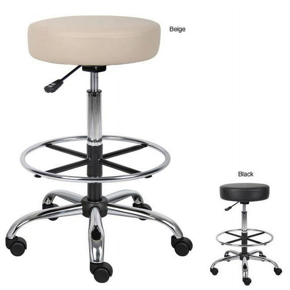 Boss CaressoftPlus Drafting Stool - Black