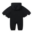 thumbnail image 4 of THDHVS Unisex Newborn Clothes,Toddler Outfits for Girls,Halloween Costume Solid Color Sleeve Hooded Romper for Boys Girls and Newborns Crawling Suit Soft Fleece Fabric for Infants Black 12-18 Months, 4 of 8