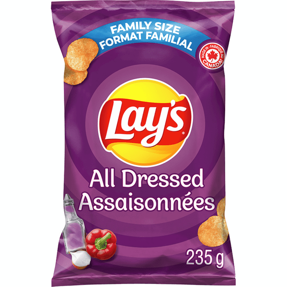 Lay's All Dressed Potato Chips, 235g/ 8.3 oz Bag