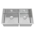 thumbnail image 2 of Transolid Diamond 33''L x 19''W Double Basin Undermount Kitchen Sink, 2 of 15