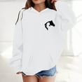 thumbnail image 2 of Telankuip Love Horses Graphic Printed Hoodies for Teen Girls Trendy Long Sleeve Loose Soft Cozy Casual Hooded Sweatshirts Lightweight Preppy Kids Pullover Tops with Pockets White 13-14 Years, 2 of 4