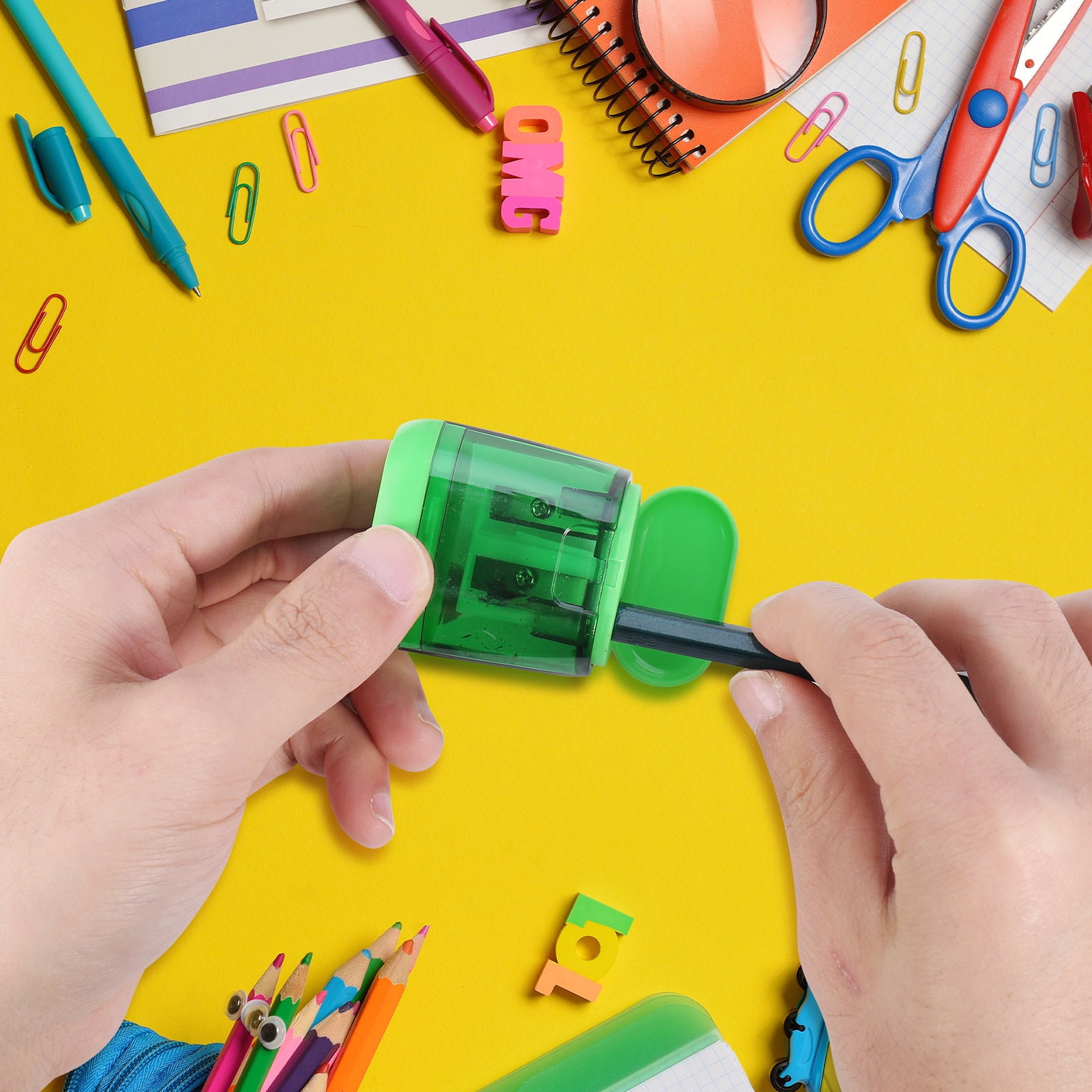 Large Hand held Candy colored Pencil Sharpener With - Temu