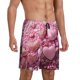 thumbnail image 2 of Fotbe Pink Glitter Heart Candy Pantalones Cortos de Pijama para Hombre, Ropa de Dormir, Pantalones de Pijama Cortos para Hombre-XX-Large, 2 of 6