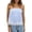 QU79_Blue, variant on Womens Satin Tube Tops Silky Lace Hem Strapless Bandeau Top Summer Casual Loose Fit Shirts Black L
