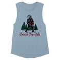 thumbnail image 1 of Santa-Squatch Women's Muscle Tank 2X-Large Stonewash Denim, 1 of 5
