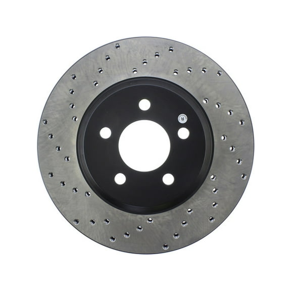 StopTech 128.61086R StopTech Sport Rotors; Drilled; Front Right;12.44 in. Dia.; 1.90 in. Height; Fits select: 2013-2014 FORD MUSTANG, 2005-2010 FORD MUSTANG GT