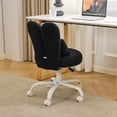 thumbnail image 4 of Ktaxon Teddy Fleece Office Chair, Rabbit Ear Backrest Vanity Chair, Adjustable Swivel Reading Chair for Home Office Black, 4 of 7