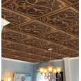 thumbnail image 4 of Dundee Deco's Vintage Antique Gold Botanical Glue Up/Drop In Ceiling Panels, 2 ft. X 2 ft. (4 sq ft.) each, Pack of 10, 4 of 6