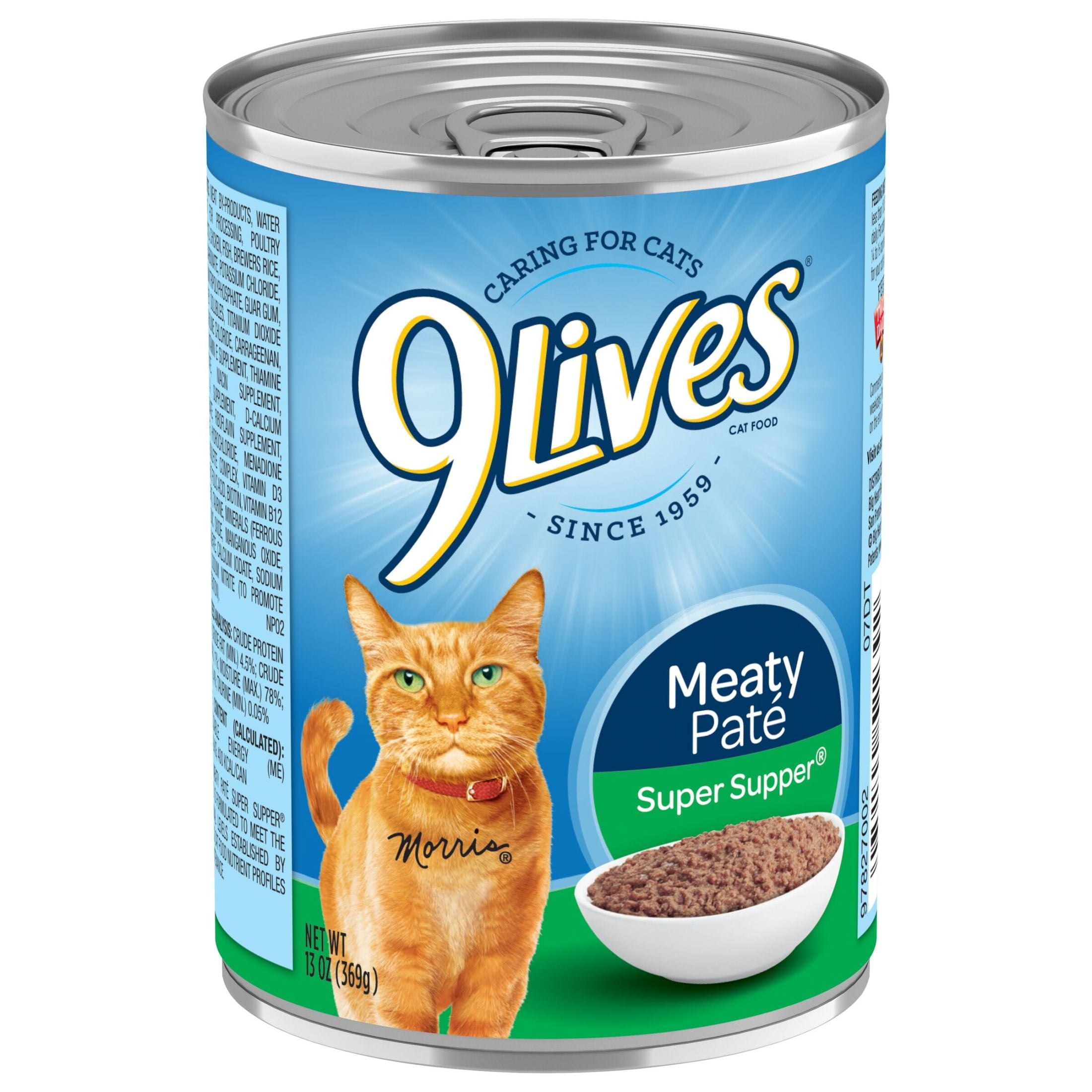 9Lives Meaty Paté Super Supper Wet Cat Food, 13 oz. Can, 12 Count
