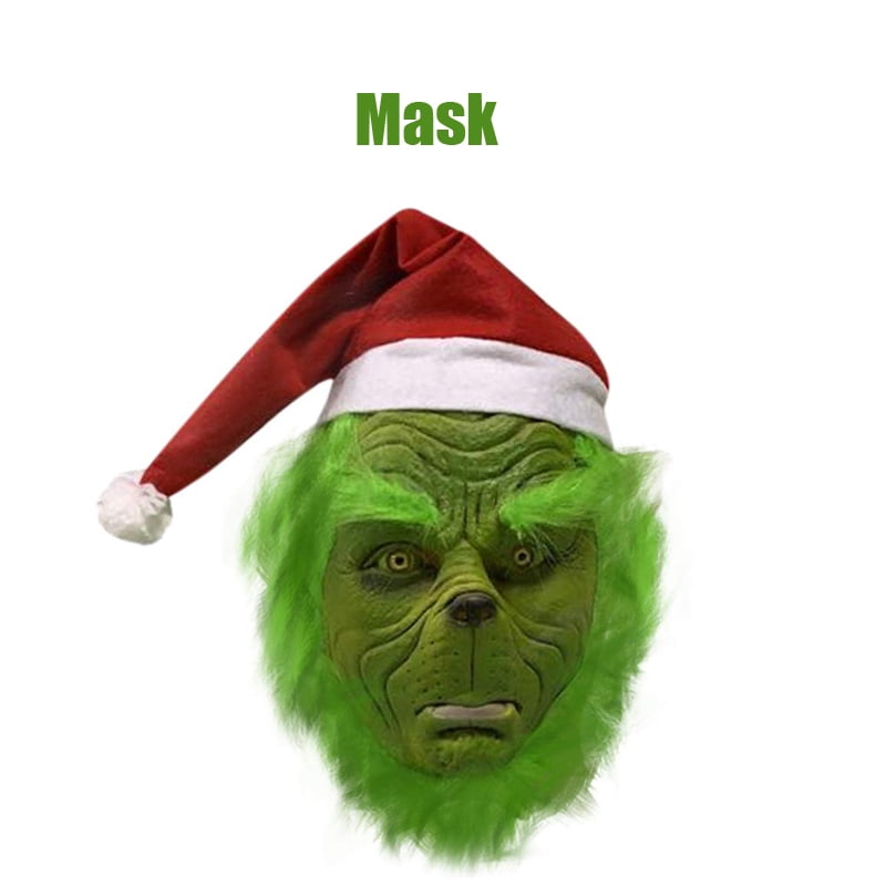 Grinch Stole Geek Latex Mask Cosplay Party - Walmart.com