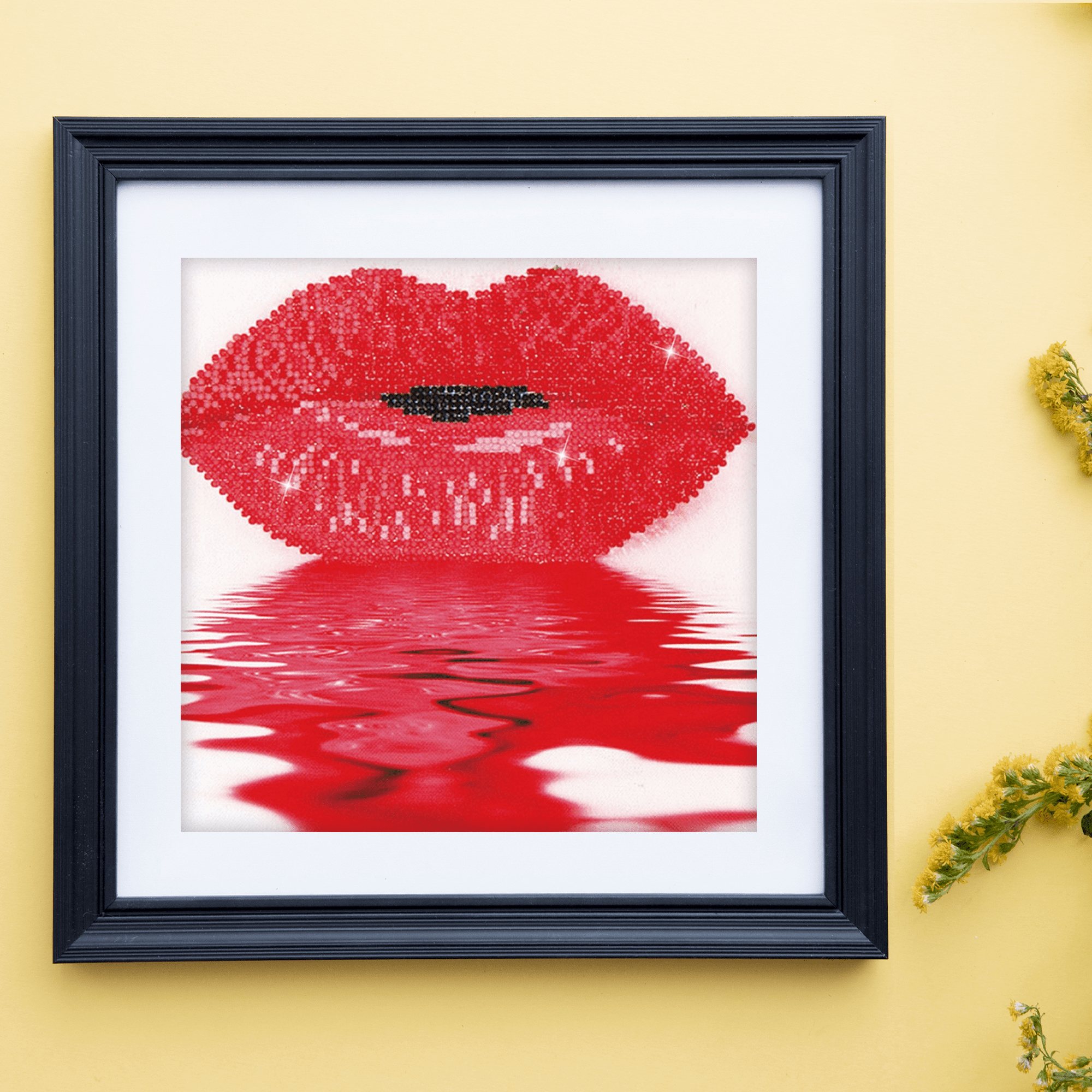 Diamond Dotz Hot Lips Diamond Painting Kits for Adults - Diamond Art Kits a Relaxing Creative Craft Kit with Dotz Gems 11.8"x11.8"