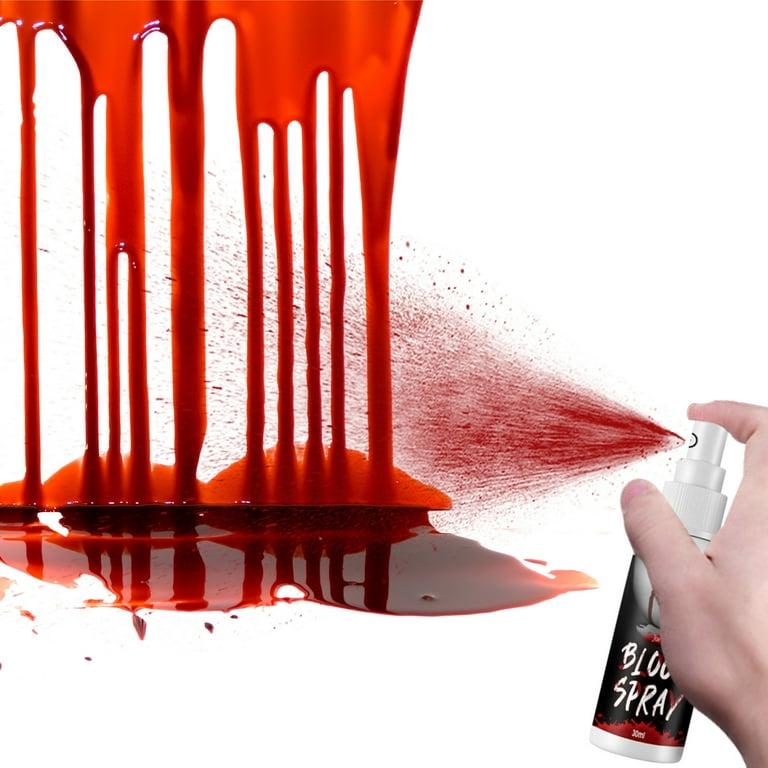 Hesroicy 30ML Fake Blood Spray Easy to Clean Portable Realistic Creative  Theatrical Effect Make Up Tool Creepy Fake Zombie Blood Splatter for Anime  Role-playing 