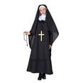 thumbnail image 2 of Women'S Halloween Nun Costume Dress, Long Sleeve Cosplay Outfit For Role Play Parties, Stage Performances, Themed Events, Holiday Gatherings, Costume Events And Adult Dress Up Wear, 2 of 7