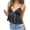 Black, variant on Women Polka Dot Camis Top Y2k Lace Trim Ruffled Hem Top Adjustable Spaghetti Strap Tie Camisole Black Polka Dots L