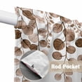 thumbnail image 4 of Swag Valance Curtains for Windows, Brown Eucalyptus Leaves Light Filtering Kitchen Curtains with Rod Pocket, Watercolor Floral Leaf Plants Window Treatment Valances for Living Room, 28x36 - 2 PCS, 4 of 9