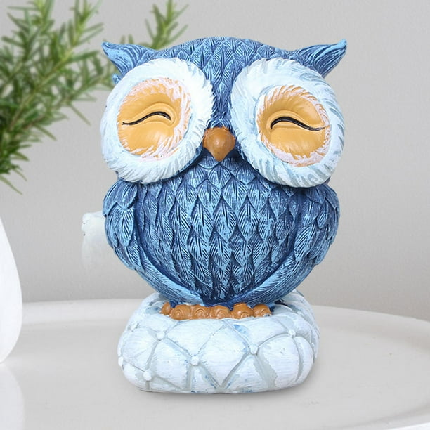 Siruishop Resin Owl Figurines Cute Owls Animal Resin Craft Figurine Crafts Table Ornament 6.5x6.5x8.5cm Other 6.5x6.5x8.5cm