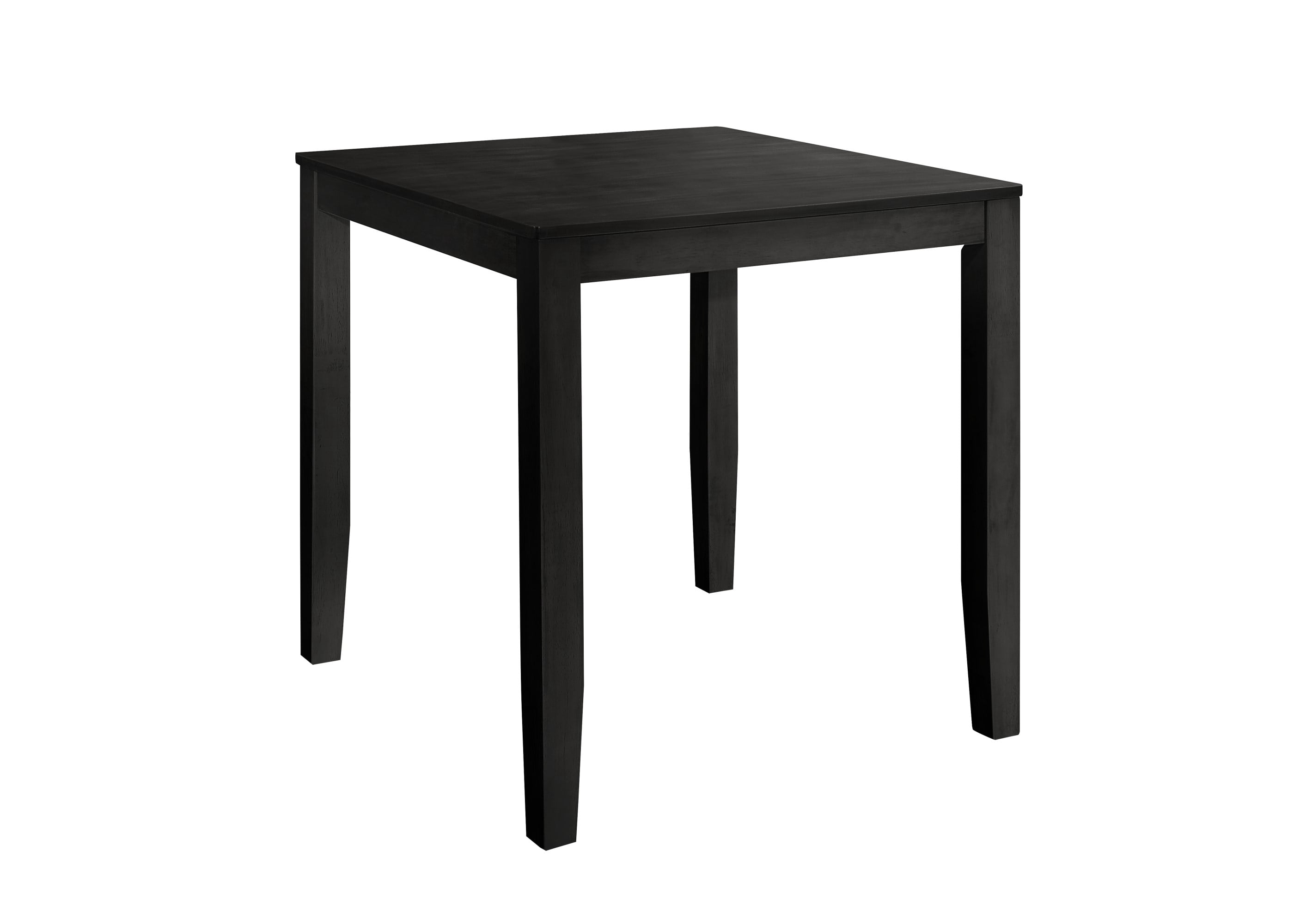Home Design Kinsley 5-Piece Counter-Height Dining Set, Square Black/Gray Table with 4 Slat-Back Cushioned Chairs