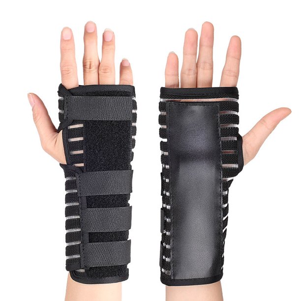 1 par de muñequeras transpirables para aliviar el síndrome del túnel carpiano, esguinces y tendinitis (negro)