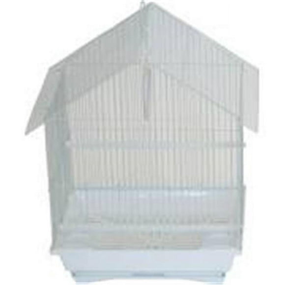 YML Group A1314MWHT 13,3 x 10,8 x 17,8 Po Cage de Perruche Moyenne Style Maison&44; Blanc