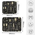 thumbnail image 4 of New Year Champagne Bottles Dish Drying Mat for Kitchen, Quick Drying Absorbent Soft Durable 16" x 18", 4 of 10