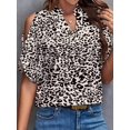 thumbnail image 3 of Blusa HyboMluo de moda de verano con estampado floral y hombros descubiertos para mujer, 3 of 5