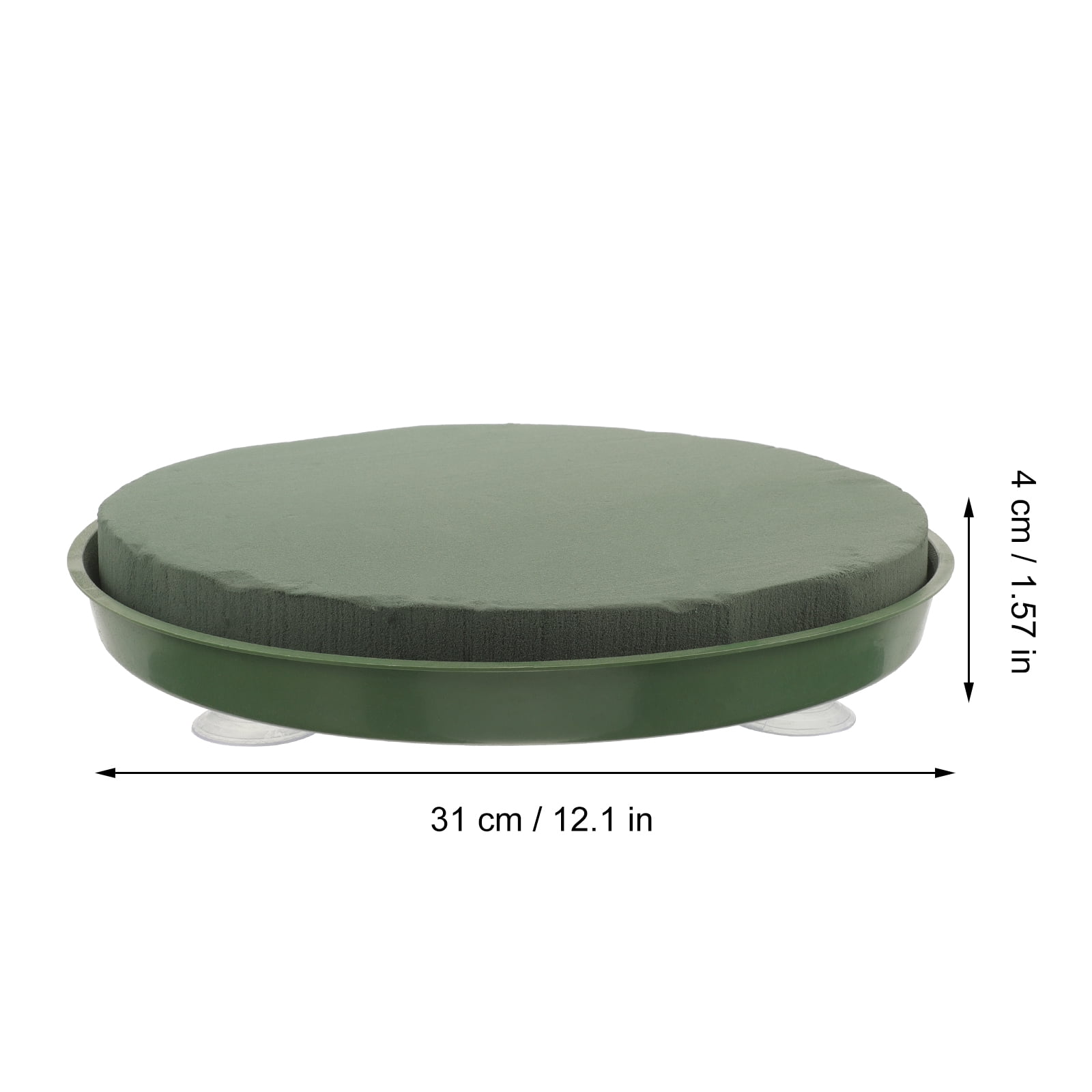 FOMIYES Green Floral Foam Disc Set with Mud Tray for Wedding Car Flower Arrangements and Floral Design Supplies