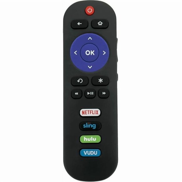 Replacement RC280 Remote Control for TCL ROKU TVs with Dedicated Netflix, Sling, Hulu & Vudu Buttons - New Universal Streaming Remote for Seamless TV Control and Quick Access to Popular Services