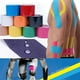 thumbnail image 4 of Cinta kinesiológica de algodón transpirable para deportes, rodillera elástica atlética para aliviar el dolor muscular, ideal para gimnasio, correr, fútbol, sin cortar por rollo de 5 m, 4 of 8