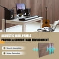thumbnail image 3 of 2 Packs Soundproof Wall Panels, 46.45" x 23.81" Wood Slat Wall Panel Wood Wall Panels 3D Sound Dampening Panels Wall Decoration 3D Wall Panels for Interior Wall Decor, Walnut, 3 of 8