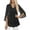 002 Black, variant on Womens Tops 3/4 Sleeve Sparkling Dressy Casual Blouses Double Layers V Neck Shirt