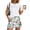 359#Green, variant on 2 Piece Short Sets for Women Summer Vacation Outfits Cap Sleeve Tops and Floral Shorts Set Hawaiian Beach Clothes Green XL