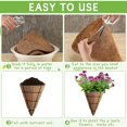 thumbnail image 3 of 4 Pcs 12inch/14inch Cone Shaped Moss Liner Coconut Planter Basket Liners, 3 of 6