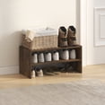 thumbnail image 2 of Furinno FANO 24-Inch Stackable Shoe Rack for Closet Entryway Amber Pine, 2 of 5