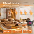 thumbnail image 2 of Matladin 22.4" H Electric Fireplace Stove Space Heater with Remote, Timer, 7 Realistic Flame Colors & 4 Brightness, Overheat & Tip-Over Protection, 2 of 7
