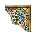 thumbnail image 3 of CHLOE Anelisa Victorian Tiffany-glass Window Panel 10" Wide, 3 of 5