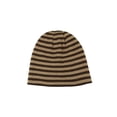 thumbnail image 1 of Bonnet Réversible d'Hiver à Rayures Sans Manches, Beige/Lime, 1 of 1