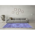 thumbnail image 3 of Ahgly Company Machine Washable Indoor Rectangle Abstract Blue Modern Area Rugs, 2' x 4', 3 of 4