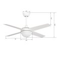 thumbnail image 2 of 52" Smart Ceiling Fan with Wall Control Light Kit Included for Home, 2 of 10