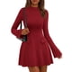thumbnail image 1 of Vestido PRETTYGARDEN Otoño 2025 Rojo XS Manga Campana Mini, 1 of 8
