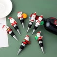 thumbnail image 2 of Tapón para botella de vino de Papá Noel, serie navideña, regalo de fiesta, decoración de Bar de Navidad, tapón sellado para champán y vino de mantenimiento fresco, 2 of 4
