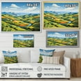 thumbnail image 5 of Designart "Modern Farm Horizon Bold and Bright III" Extra Large Landscapes Framed Wall Art - Traditional Green Meadow Entryway Framed Wall Art Print, 5 of 7