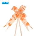 thumbnail image 3 of Unique Bargains 3.3inch Pull Bows Gift Wrapping Pull Bow Heart Pattern Baskets Present Bows Ribbon Orange 100 Pcs, 3 of 6