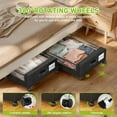 thumbnail image 3 of Under Bed Storage with Wheels, 4-Pack  Lid Rolling Metal Drawer for Clothes, Shoes, Toys, Books - Black, 3 of 6