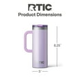 thumbnail image 5 of RTIC 20 oz Ceramic Lined Insulated Road Trip Travel Mug, Leak-Resistant Lid, Lavender Glitter, 5 of 9