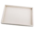thumbnail image 3 of Linen Jewelry Organizer Trays Stackable Necklace Showcase Jewellery Display Storage Tray, Portable - Beige, Flat Tray, 3 of 6