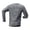 D_ Dark Gray, variant on Kosheko Men's Casual Elbow-Sleeve Top Dot Texture Fake Layer Three Front Buttons for Indoor Household Relax Lounging Yellow XXXL