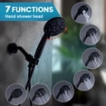 thumbnail image 3 of Wowow Single Handle 7-Spray Shower Faucet 1.8 GPM with Handheld Shower and High Pressure in Matte Black (Valve Included), 3 of 7