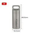thumbnail image 3 of Tomshoo Titanium Pill Gran Mini Píldora Píldora Pídor de Bolsillo Recibida de Caja de Pastillas para ViJes al Aire Libre Camino, 3 of 7