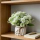 thumbnail image 4 of Artificial Flower With Small Ceramic Vase Fake Silk Variety Flower Balls Flowers Decoration Table Appropriate Home Party Office Wedding, 4 of 6