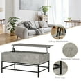 thumbnail image 4 of HOMCOM Table Basse Relevable avec Compartiment de Rangement Caché Plateau Relevable, 4 of 10